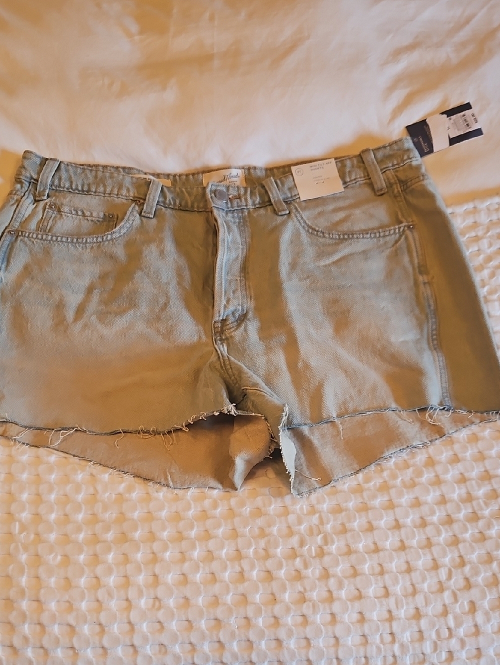 Women's Frayed Hem Denim Shorts Size 17